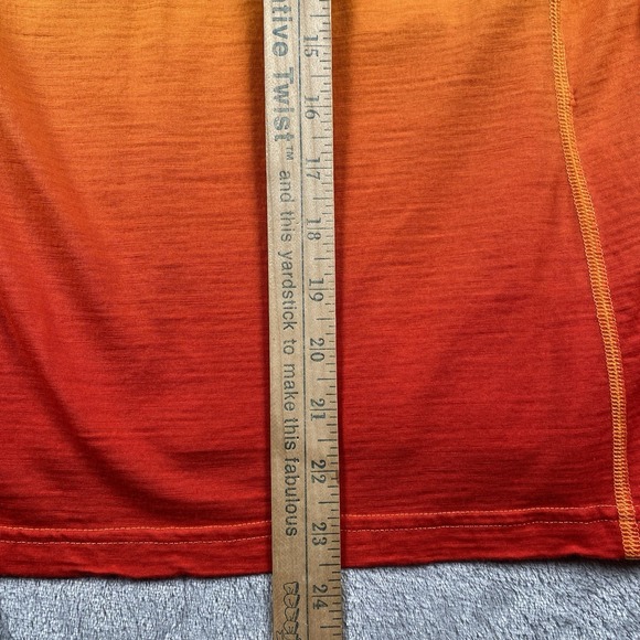 Icebreaker Shirt Womens M BodyFit+ 200 100% Merino Wool V Neck Long Sleeve Ombre - Picture 13 of 13